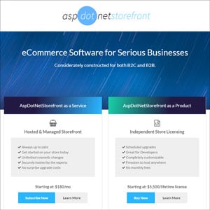 AspDotNetStorefront Ecommerce Software